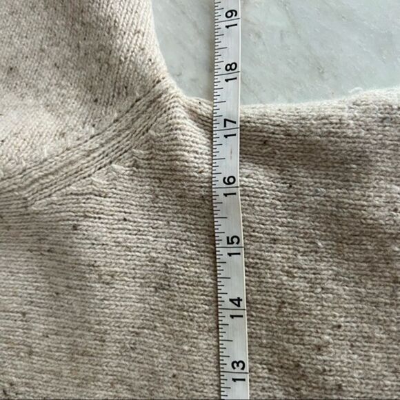 Mango Casual Sportswear wool blend beige short sleeve sweater with pockets sz XS - Picture 4 of 6